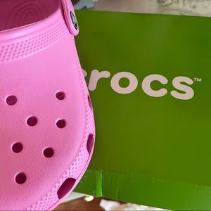 Brand new never worn pink crocs for kids! Size 3 juniors